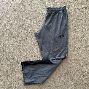 Under Armour Sweatpants Boys XL 29x28 Grey Fleece Straight Leg Pockets Youth
